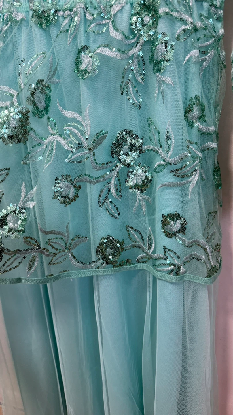 ‼️DECLUTTER‼️Mint Green Sequin Embellished Tulle Dress - photo 2