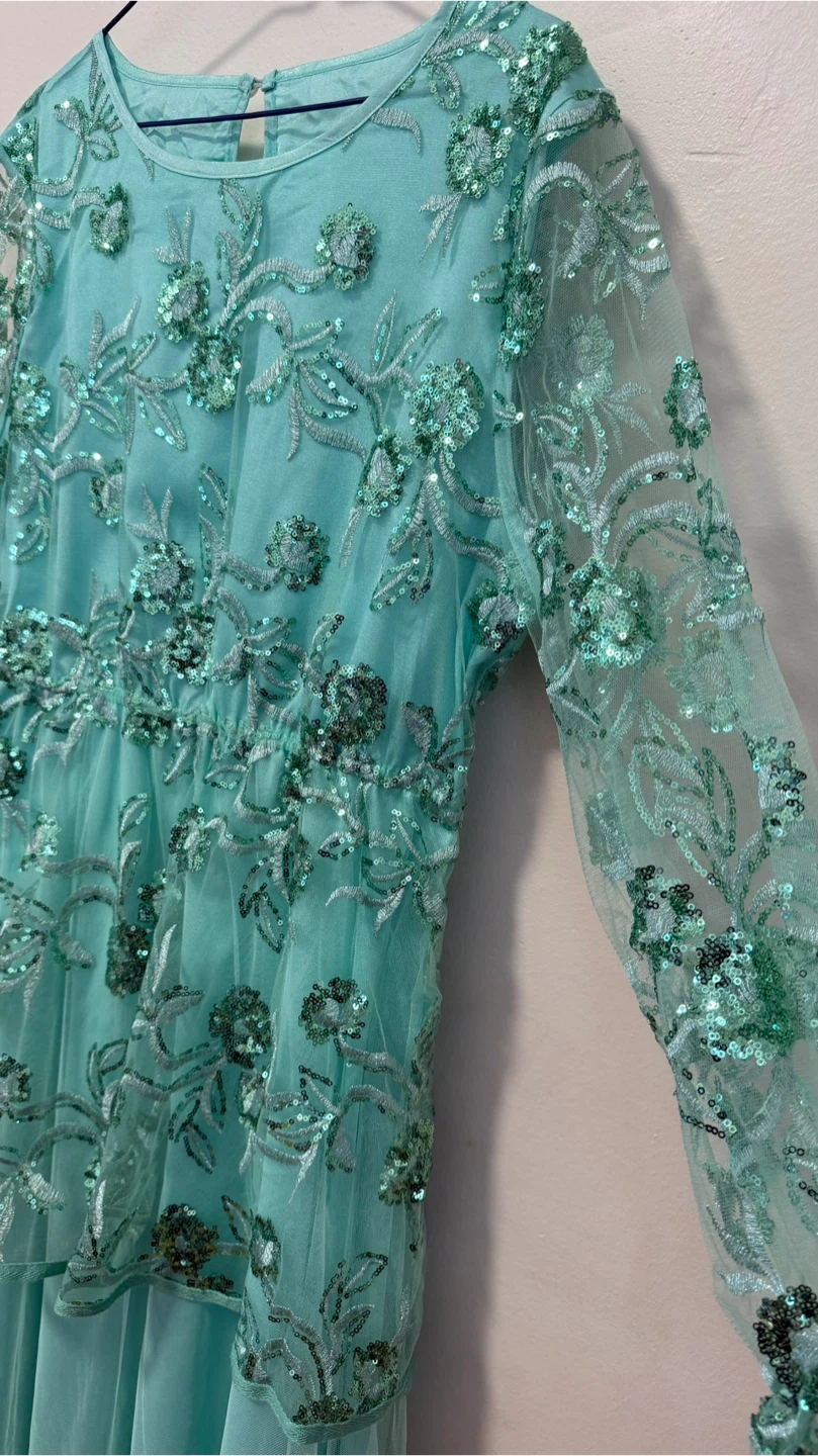 ‼️DECLUTTER‼️Mint Green Sequin Embellished Tulle Dress - photo 4