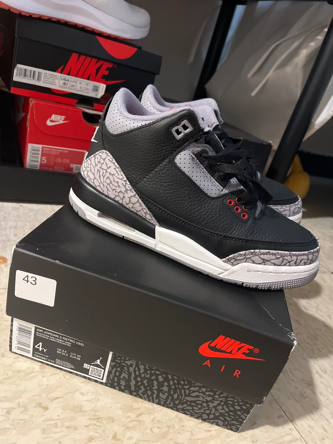Nike Air Jordan 3 Retro (GS) Shoes - photo 4