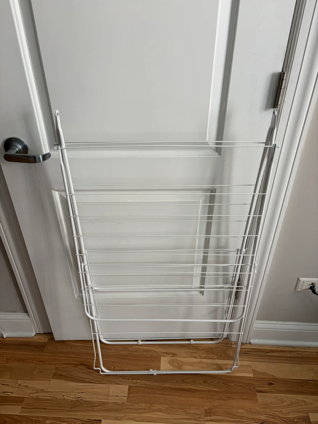 White Metal Folding Drying Rack - photo 3