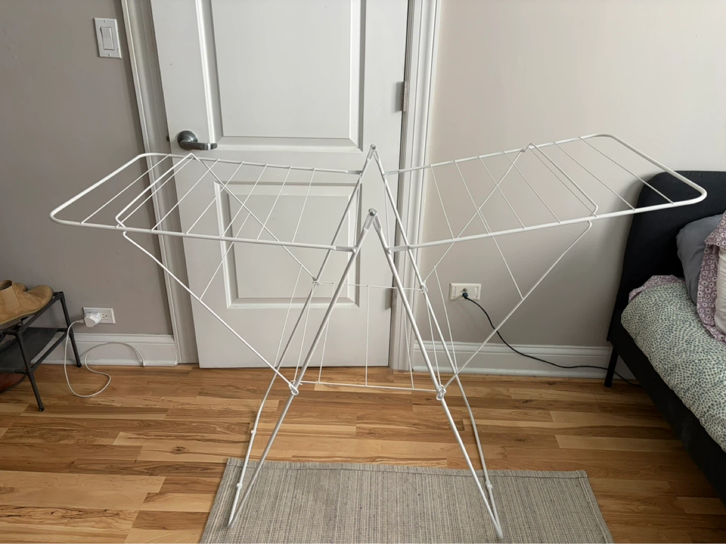 White Metal Folding Drying Rack