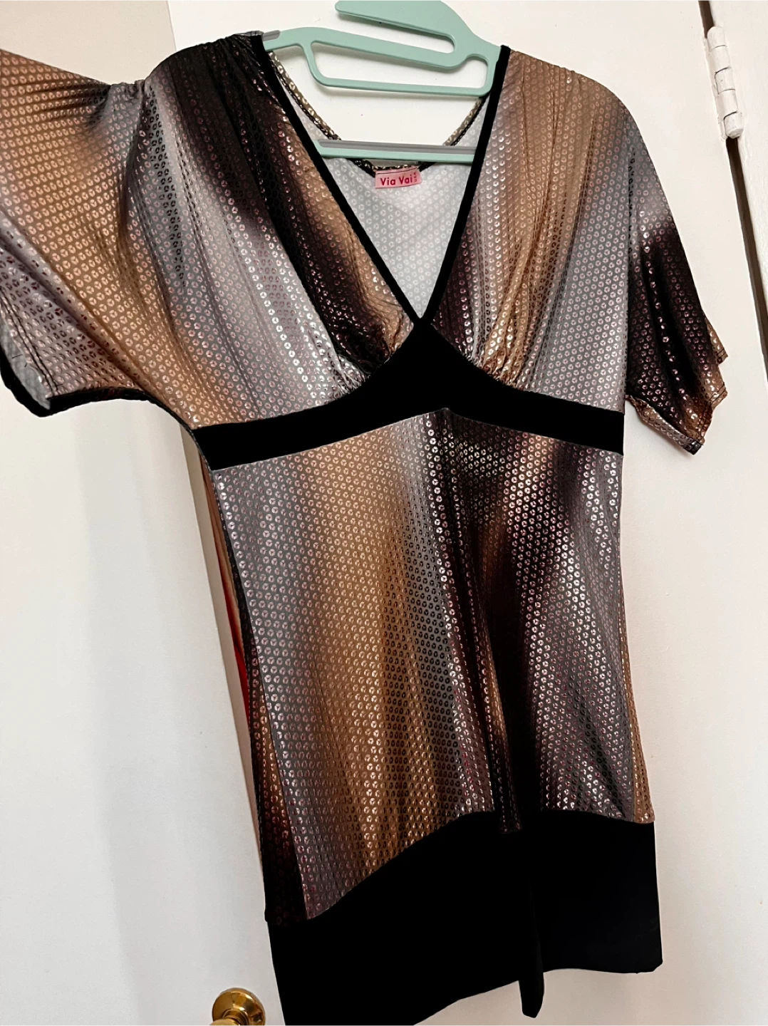 Via Val V-Neck Glitter Top size S/M - photo 3