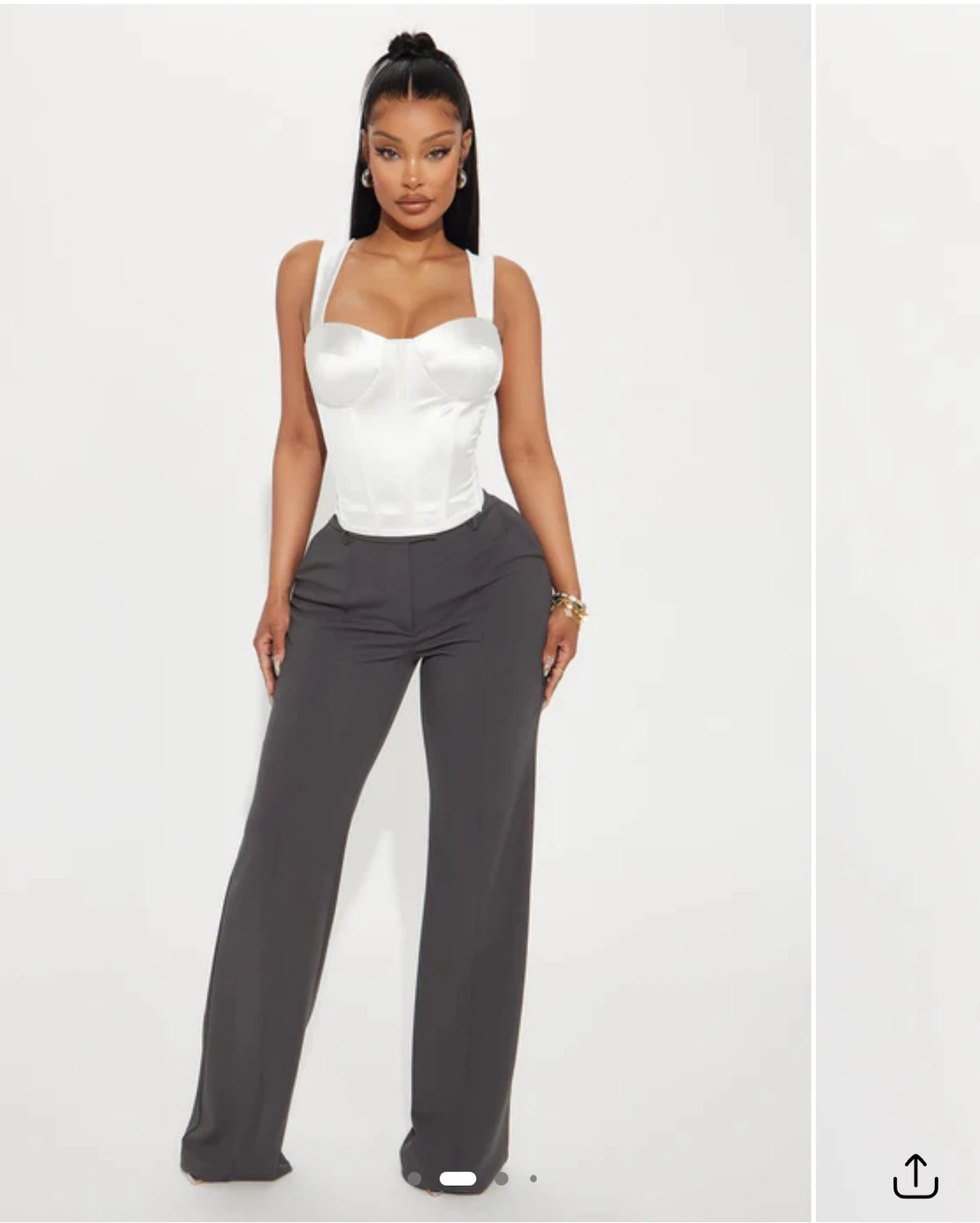 Fashion Nova White Satin Corset Top - photo 2