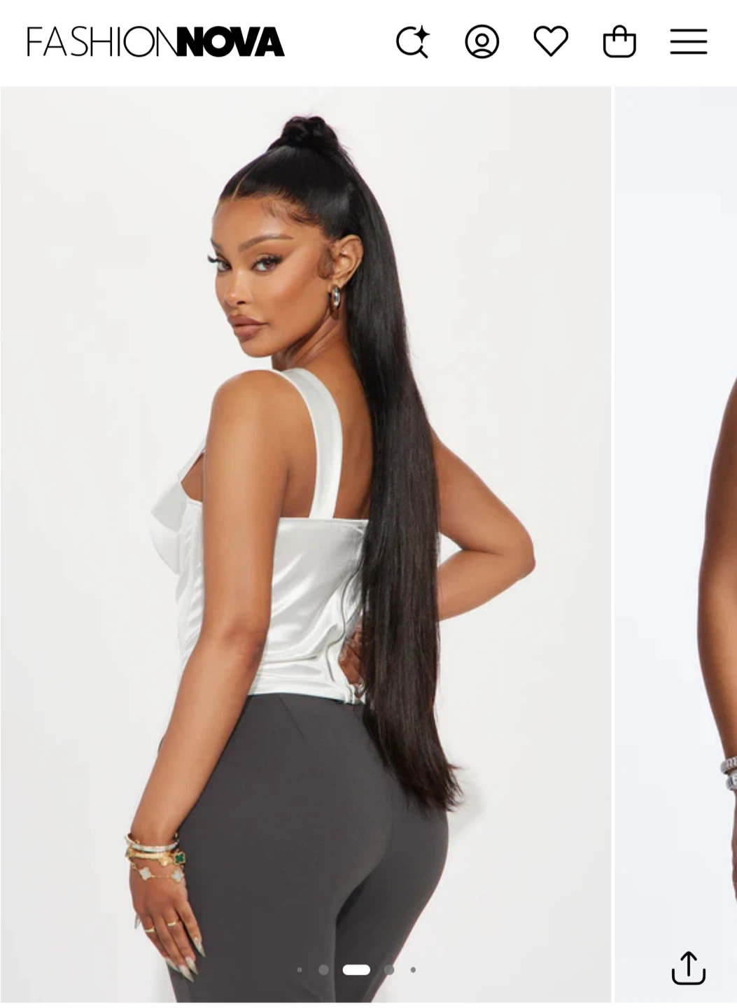 Fashion Nova White Satin Corset Top - photo 3