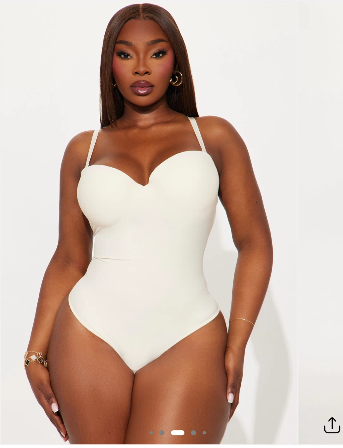 Fashion Nova Bodysuit - Nude
