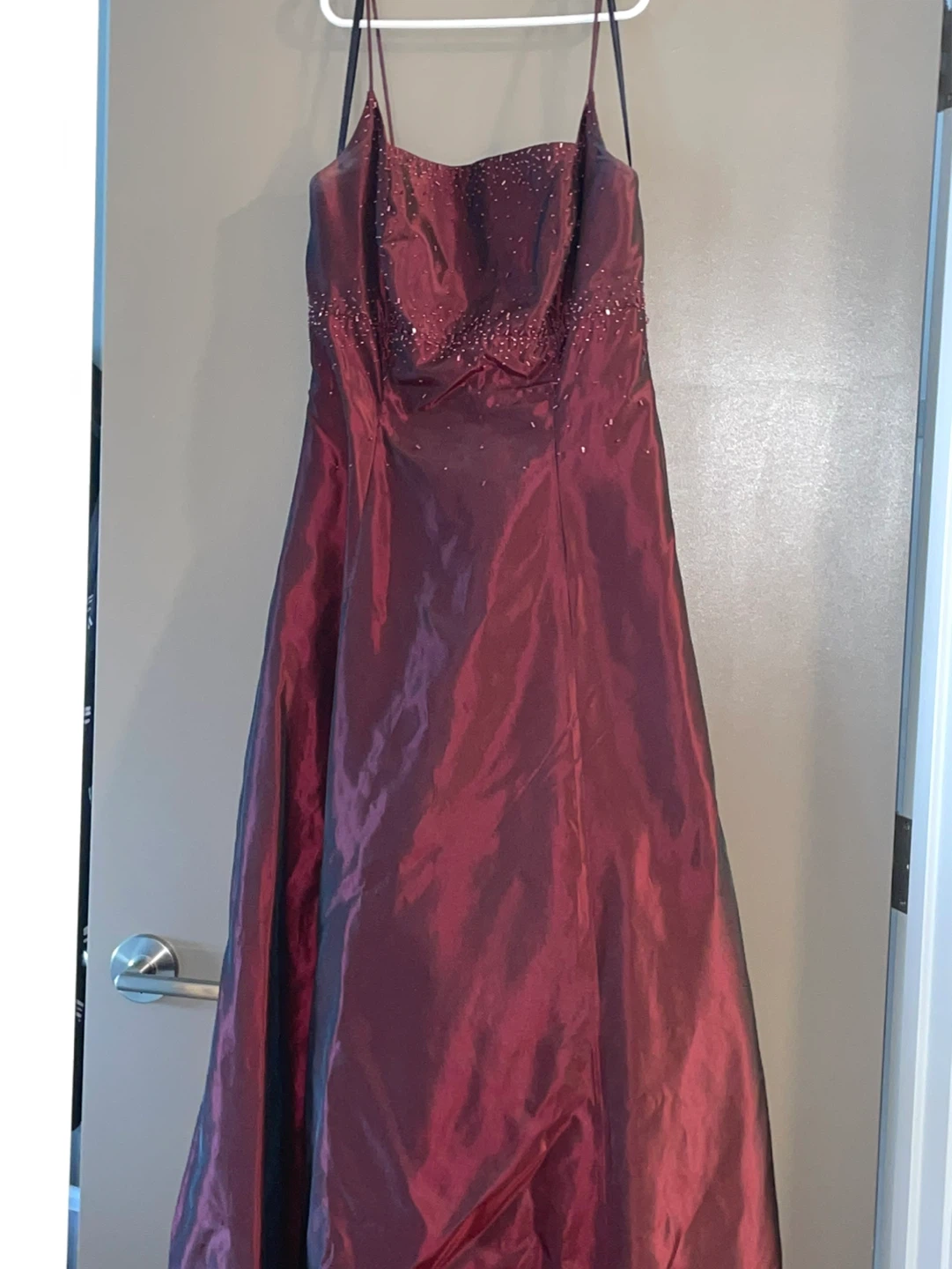 2001 Be Smart Women's Red Beaded Formal Dress Size 7/B - photo 2