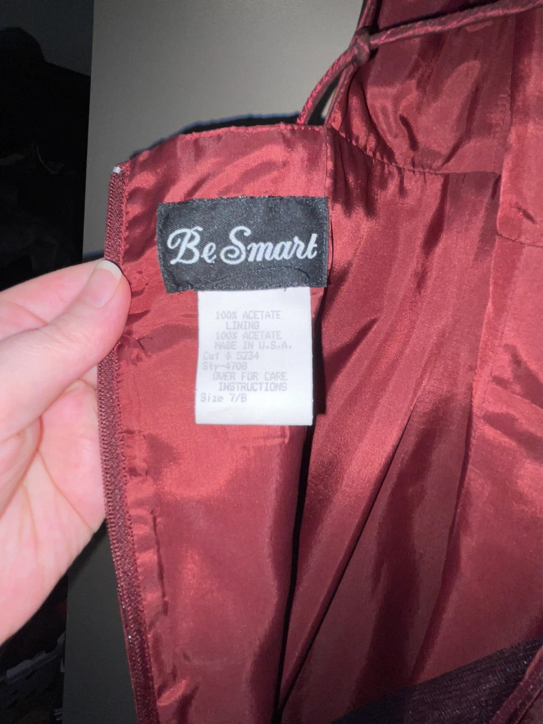 2001 Be Smart Women's Red Beaded Formal Dress Size 7/B - photo 4