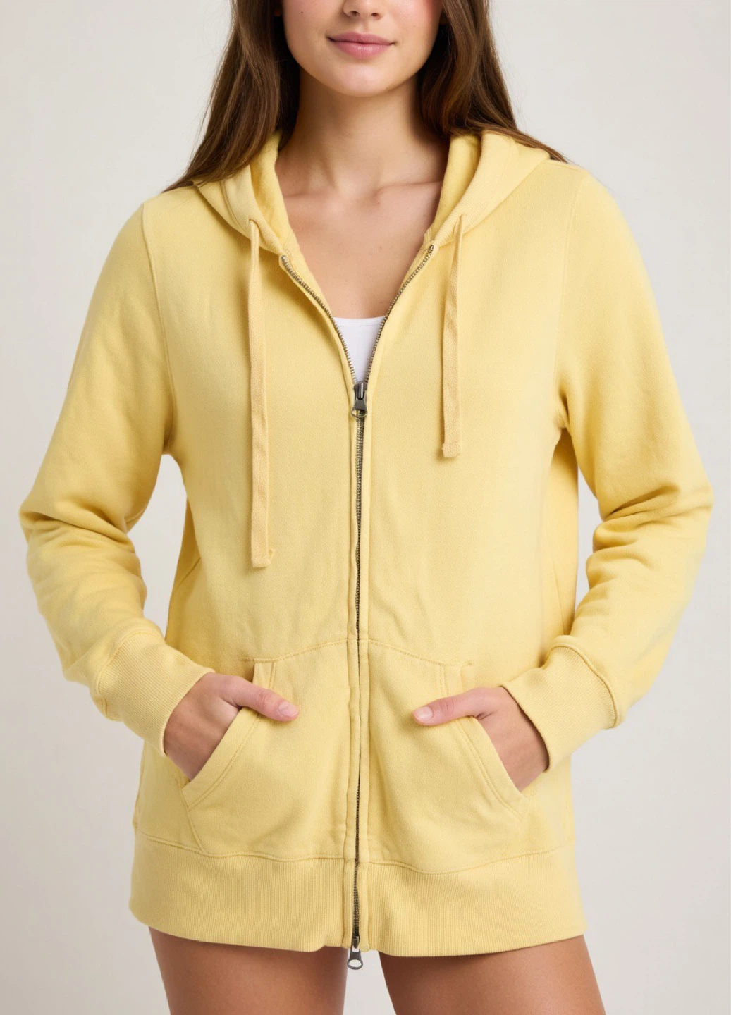 Jacob Yellow Zip-Up Hoodie