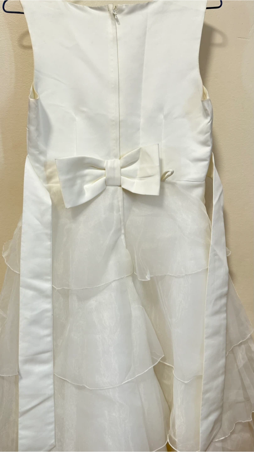 Fifth Avenue White Beaded Waist Dress - Size 12Y - photo 5