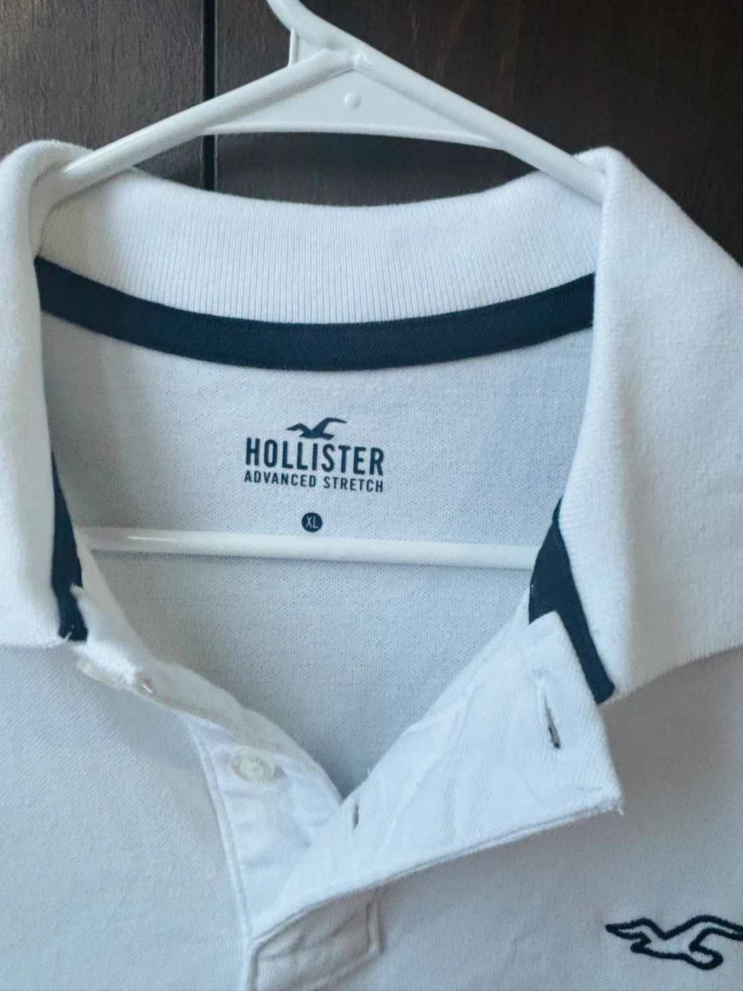 Hollister Advanced Stretch Polo Shirt XL White - photo 4