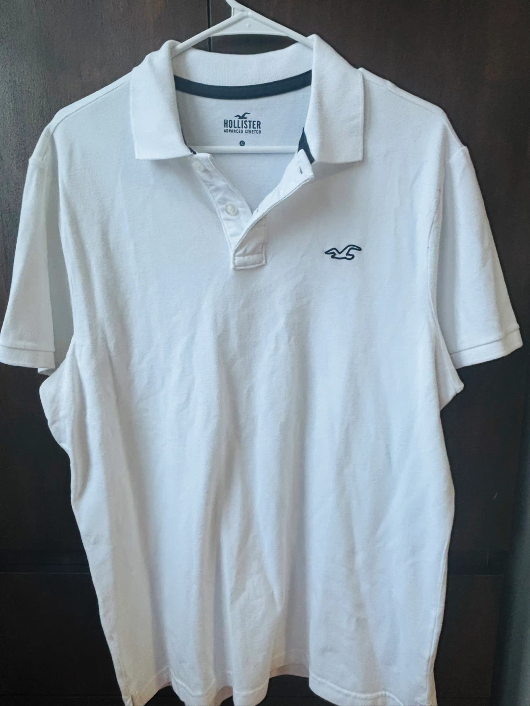 Hollister Advanced Stretch Polo Shirt XL White