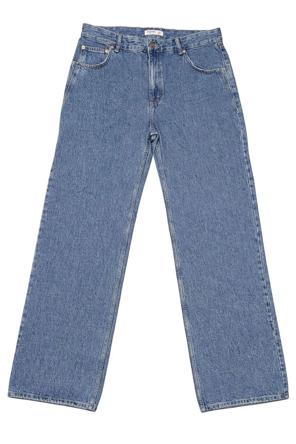 Pull & Bear Wide Leg Jeans - Blue Denim