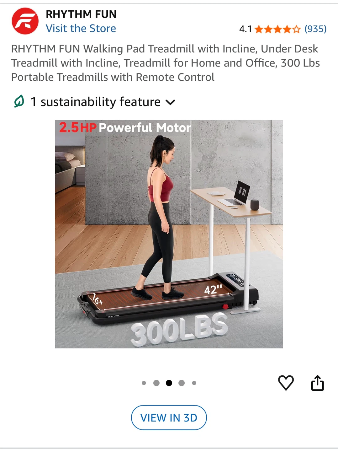RHYTHM FUN Walking Pad Treadmill with Remote - photo 4