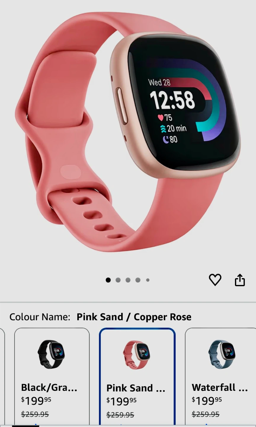 Fitbit Versa 4 Fitness Smartwatch Pink - photo 4