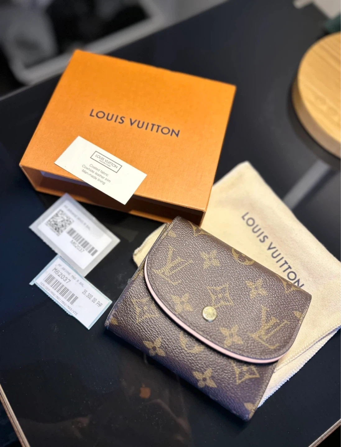 Louis Vuitton Monogram Small Wallet Pink Interior