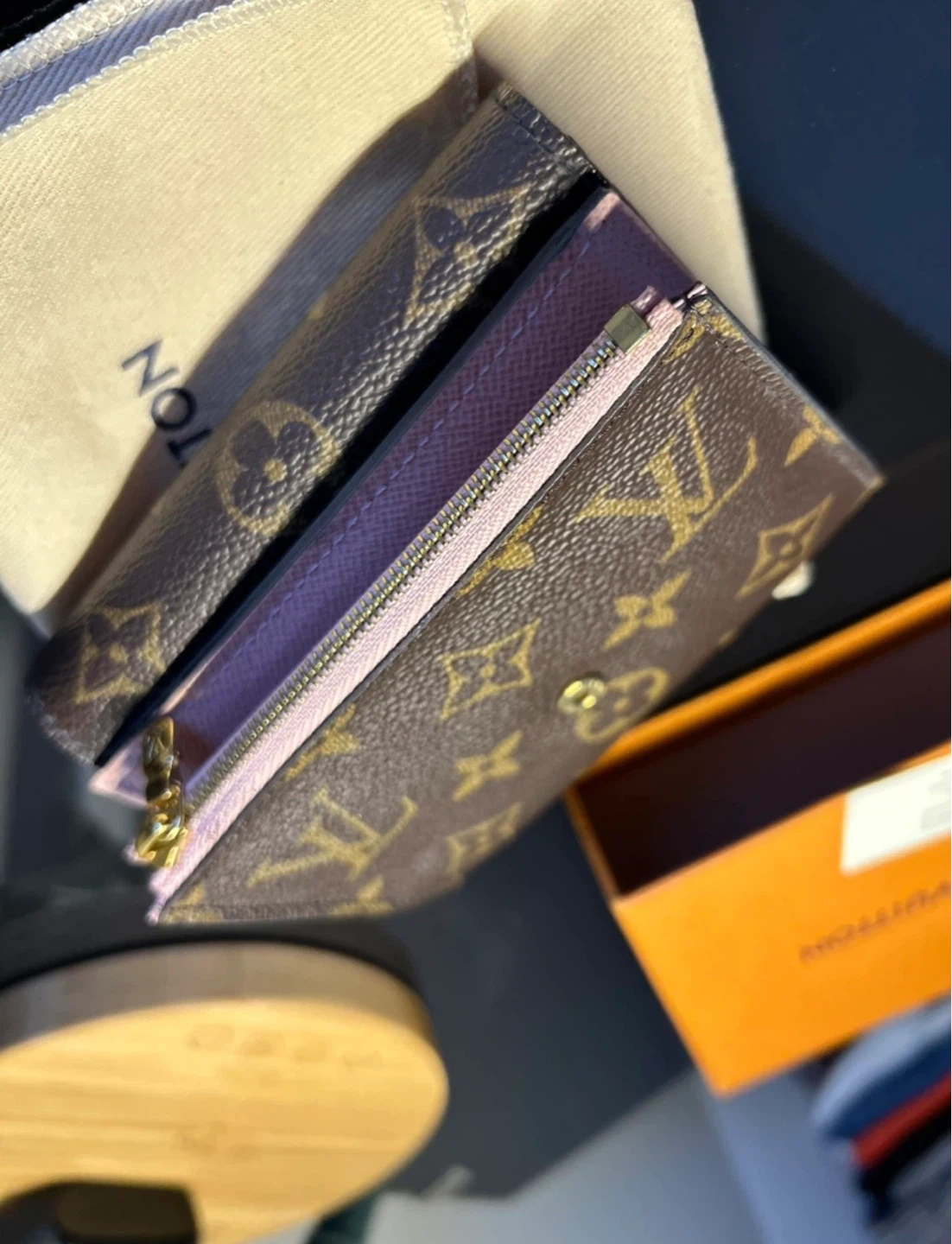 Louis Vuitton Monogram Small Wallet Pink Interior - photo 3
