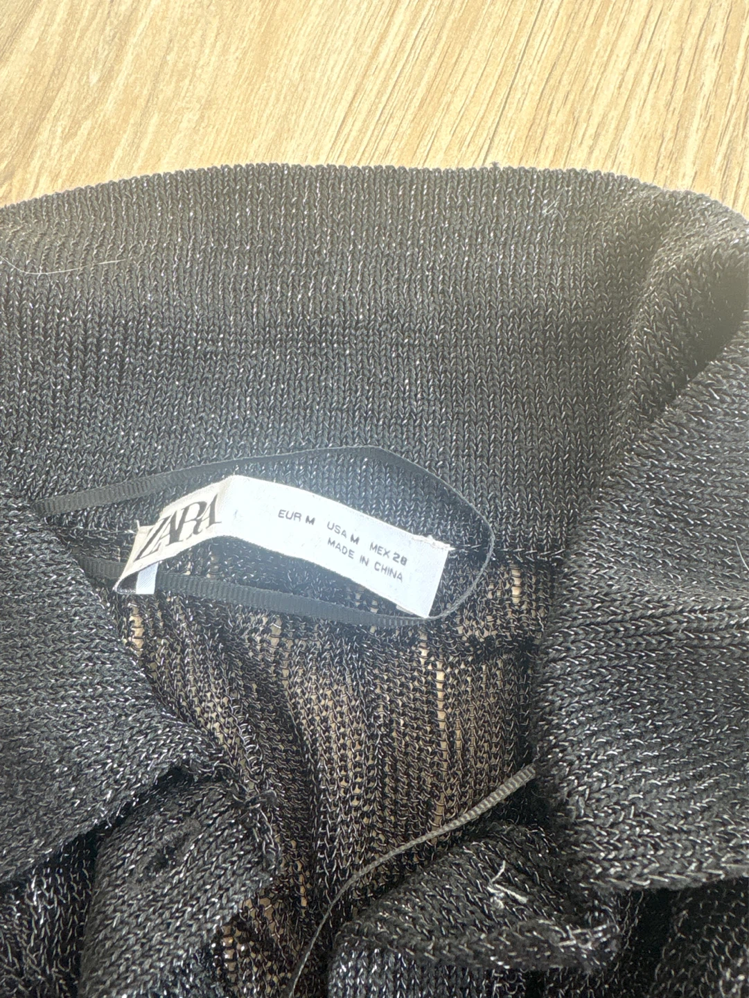 Black ZARA Knit Cardigan - Size Medium - photo 2