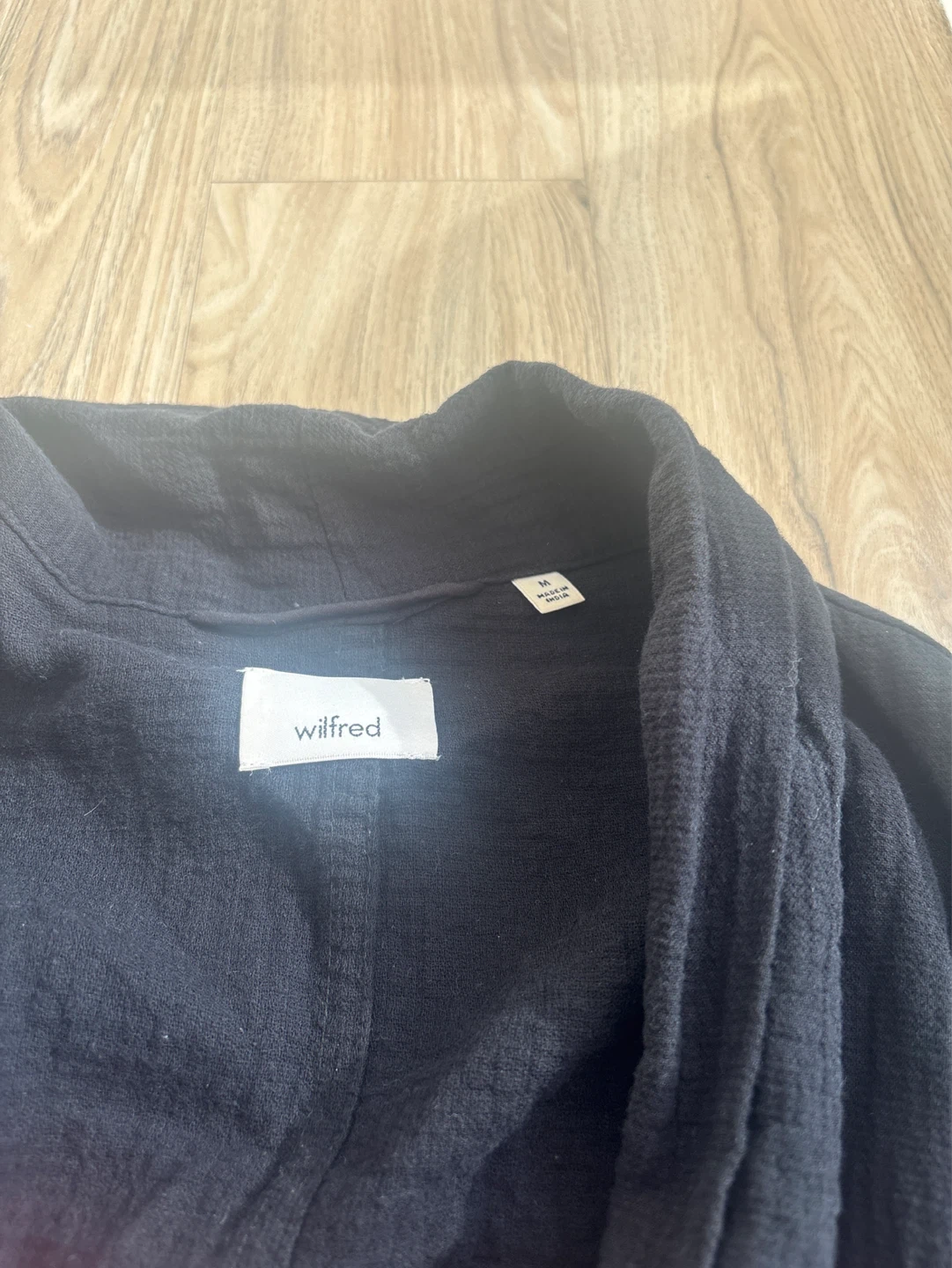 Wilfred Black Lightweight Open Front Cardigan - Size M - photo 2