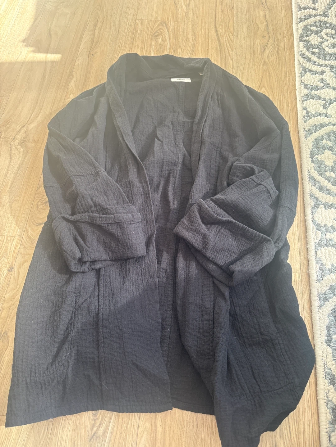 Wilfred Black Lightweight Open Front Cardigan - Size M