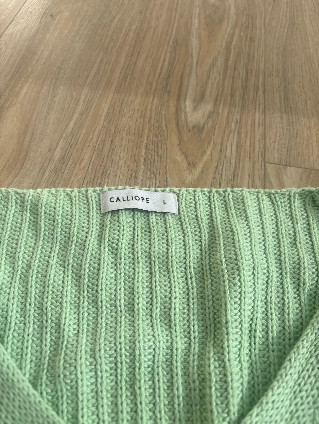 Calliope Green Cropped Cardigan Size L - photo 2