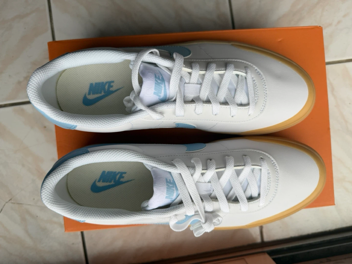 Nike Killshot 2 Leather White Light Blue Gum Sole Sneakers - photo 2