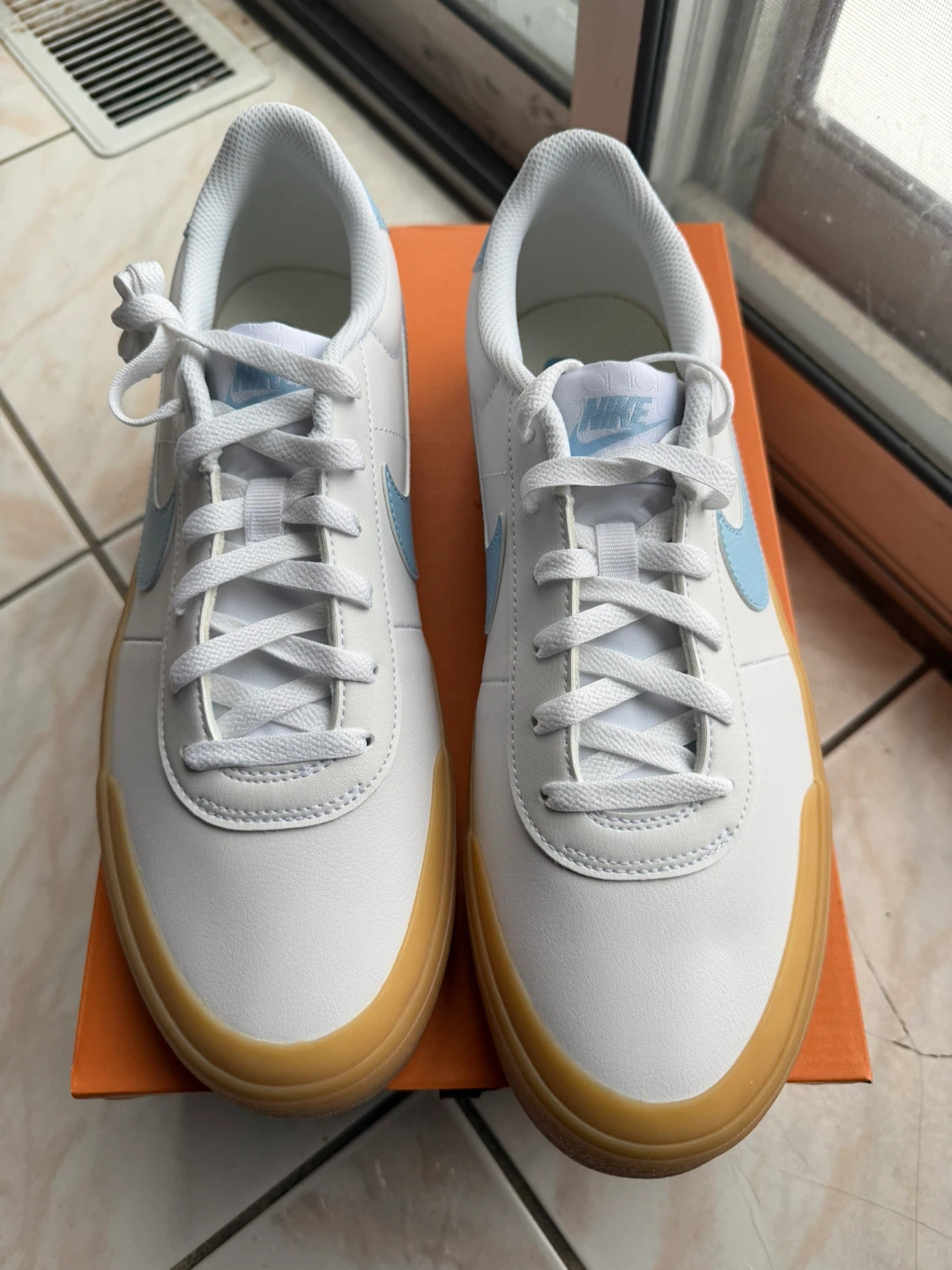 Nike Killshot 2 Leather White Light Blue Gum Sole Sneakers - photo 4