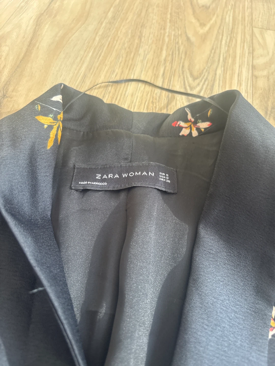 ZARA WOMAN Black Crane Print Blazer - photo 2