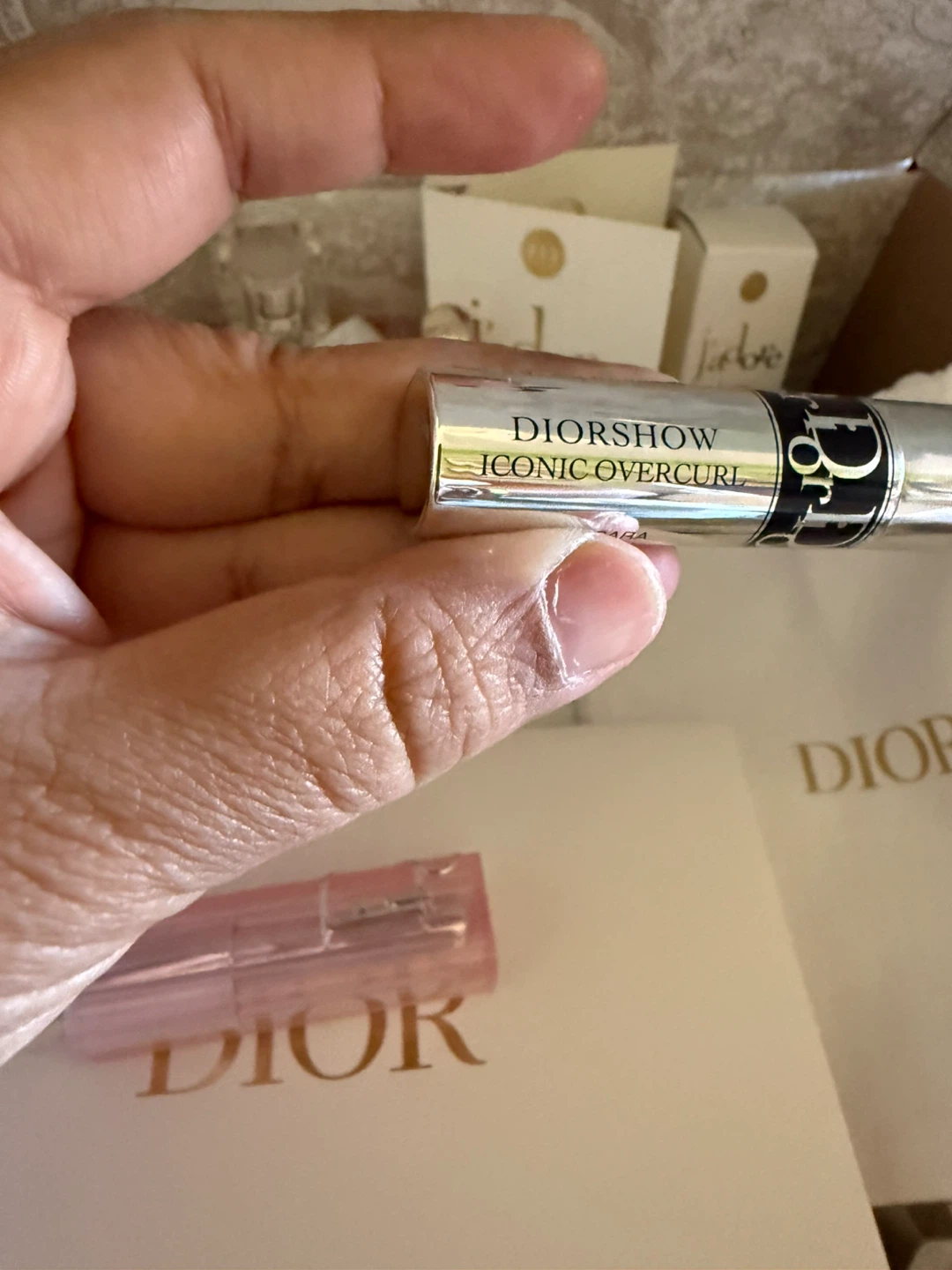 Dior Red Patent CD Clutch Bag with J'adore Perfume & Makeup - photo 5