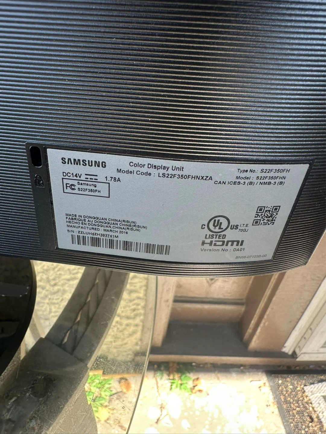 Samsung S22F350FHN Color Display Unit Monitor - photo 2