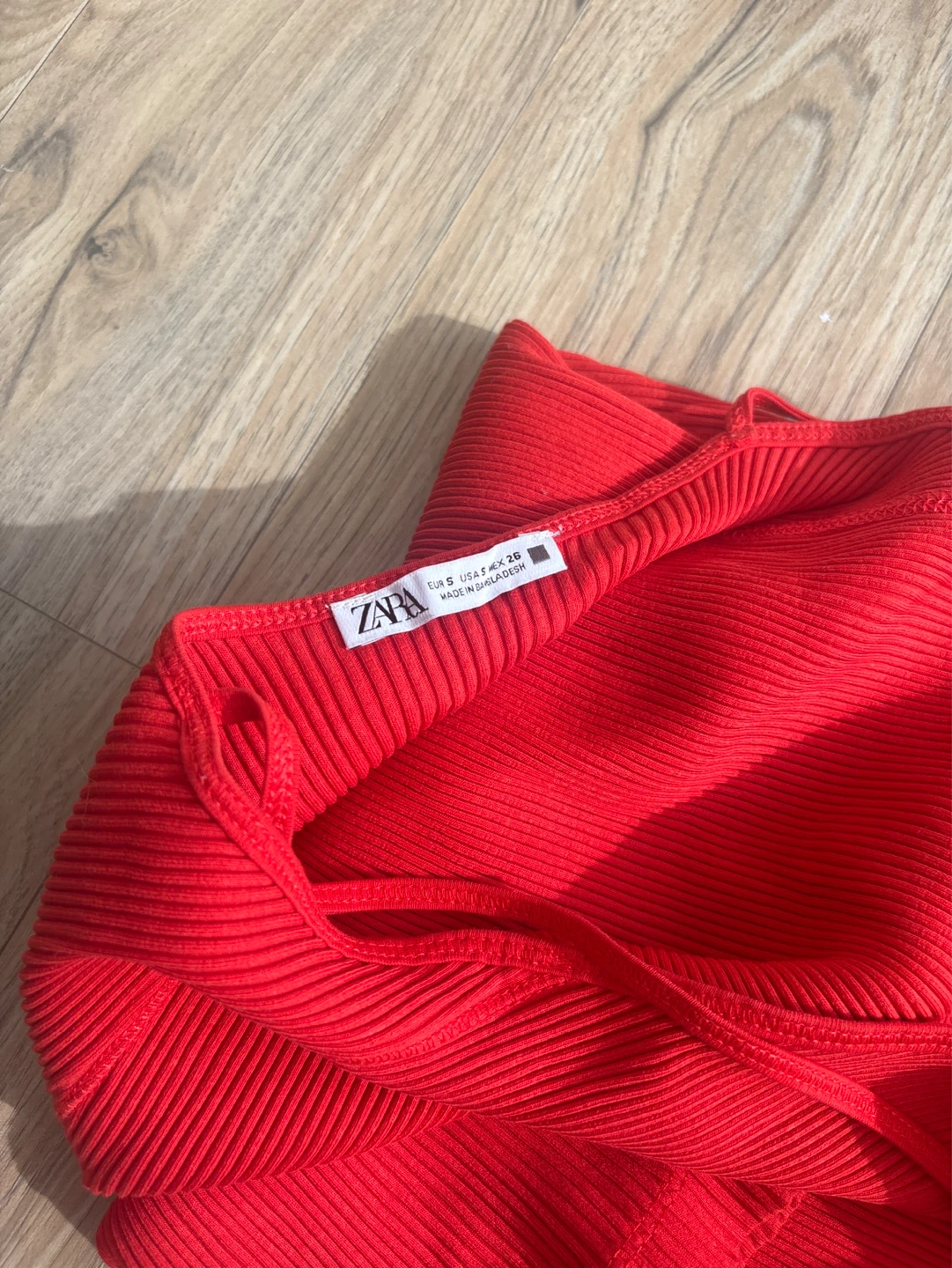 Zara Ribbed Knit Maxi Dress Red Size S - photo 2