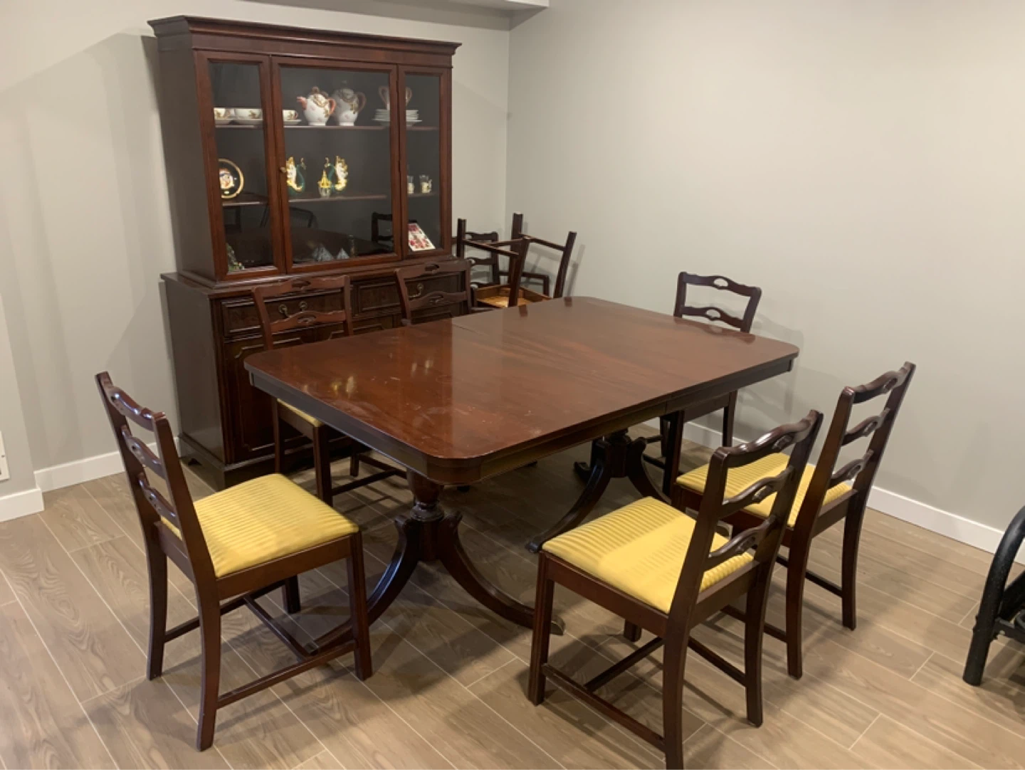 Wooden Dining Table with 8 Chairs