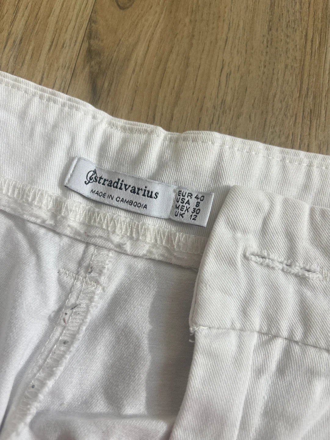 Stradivarius White Culotte Pants Size EUR 40 - photo 2