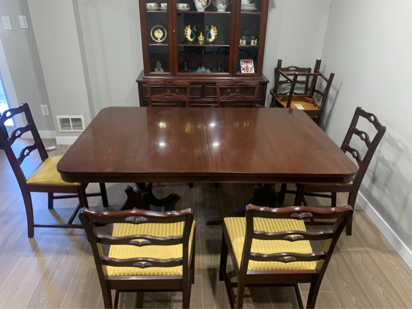 Wooden Dining Table with 8 Chairs - photo 2