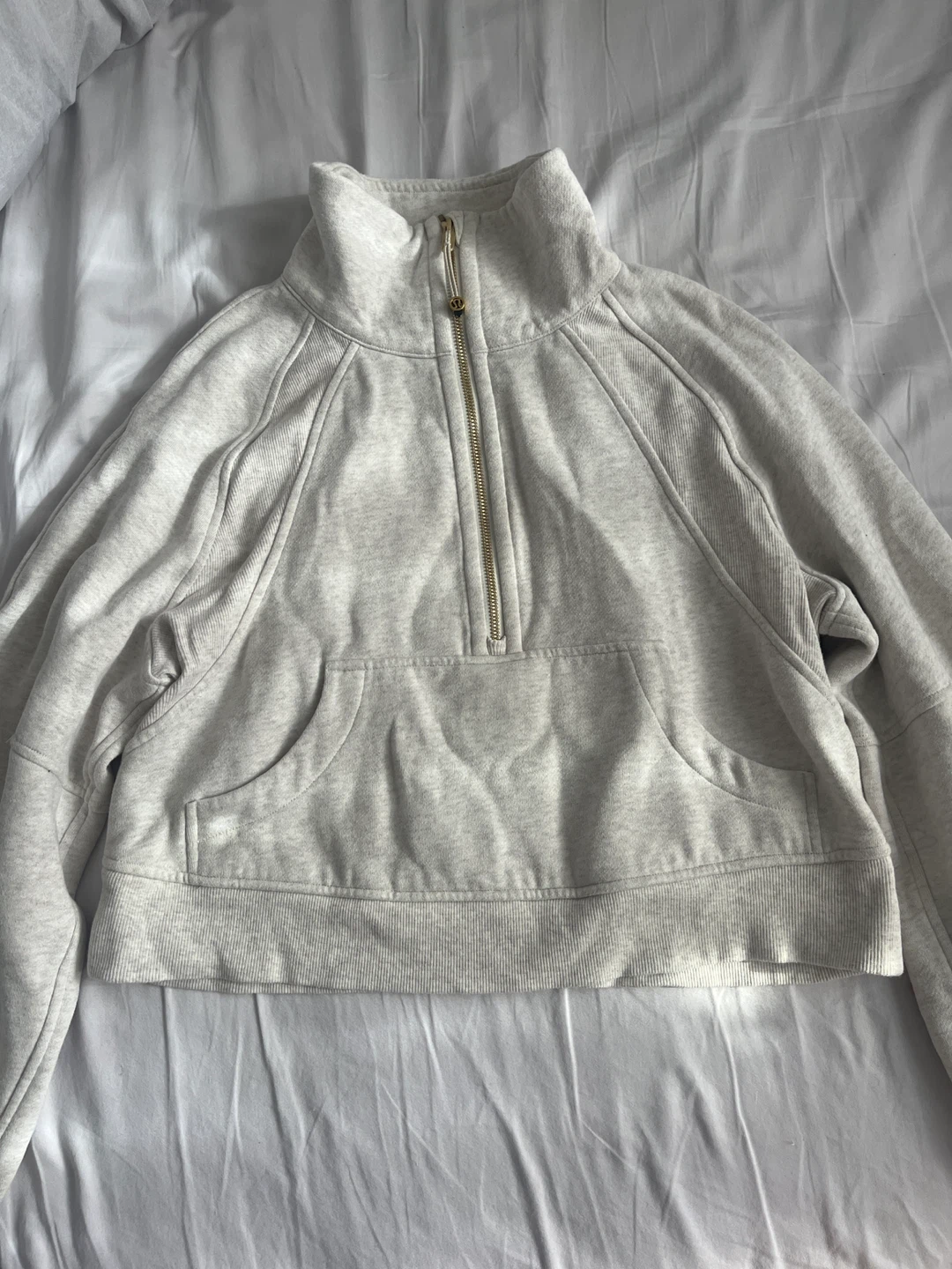 Lululemon Grey Scuba Quarter Zip Sweater