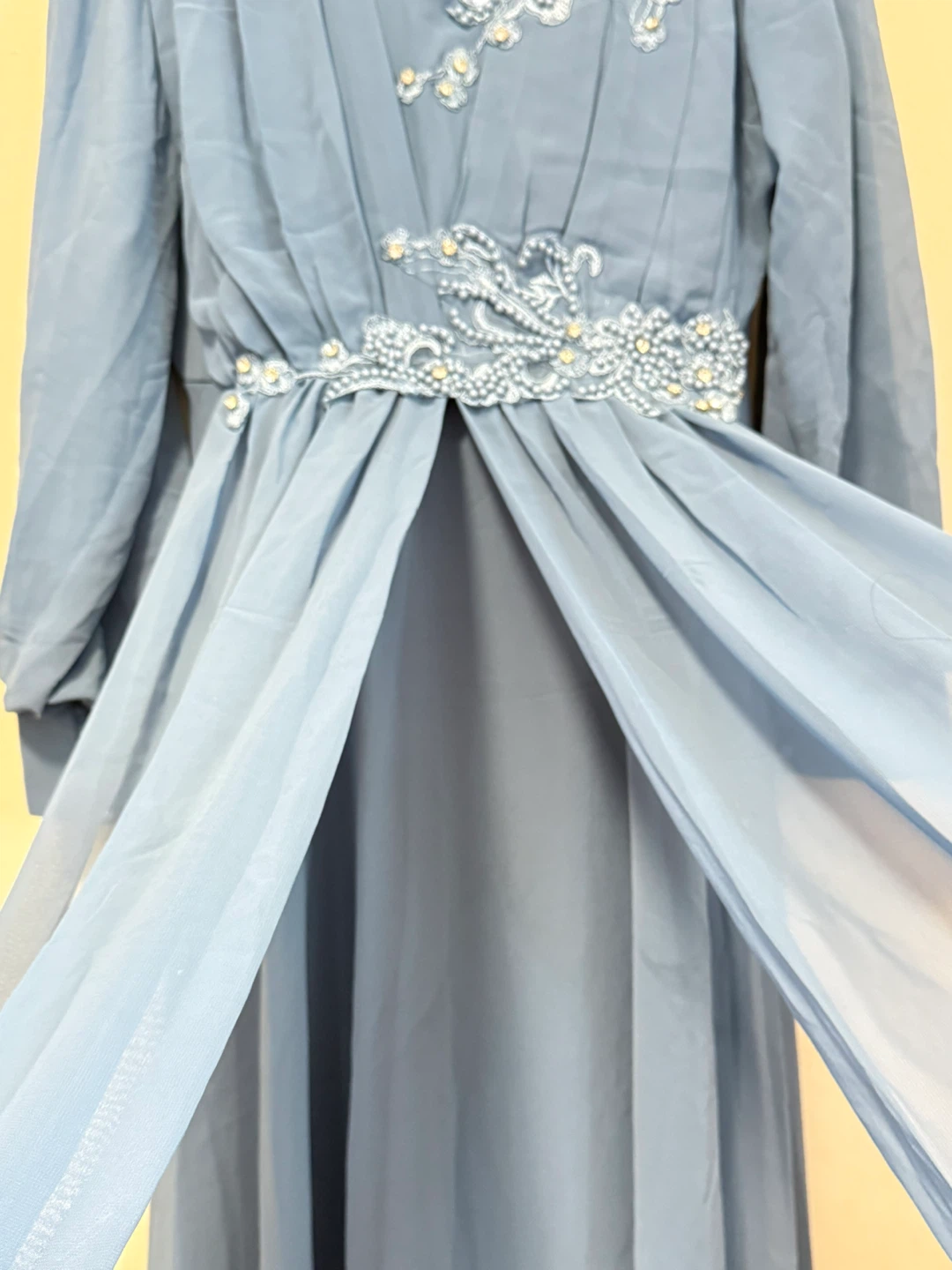 Elegant Dusty Blue Chiffon Gown from Modanisa ✨ - photo 5