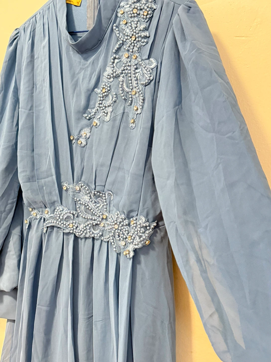 Elegant Dusty Blue Chiffon Gown from Modanisa ✨ - photo 4
