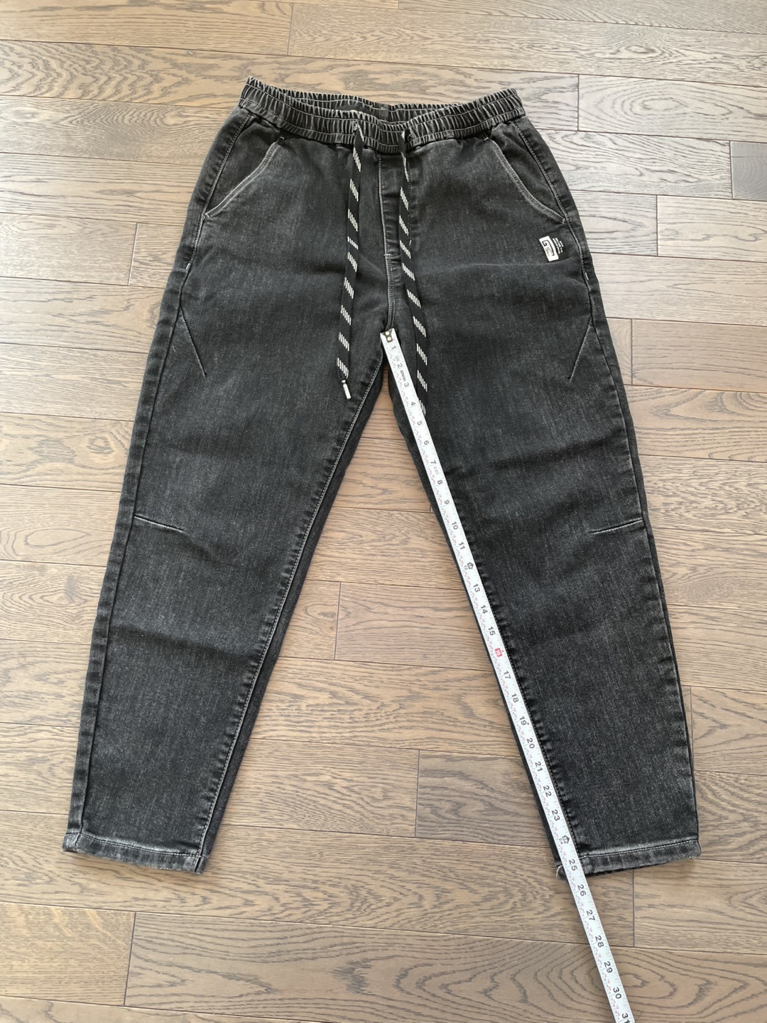 MAX MOD Men's Grey Denim Jogger Pants Size 33 - photo 5