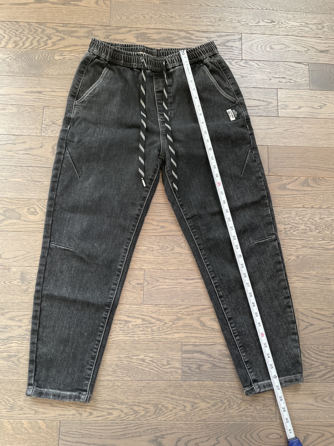 MAX MOD Men's Grey Denim Jogger Pants Size 33 - photo 4