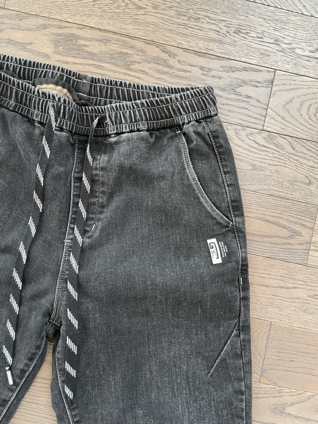 MAX MOD Men's Grey Denim Jogger Pants Size 33 - photo 2