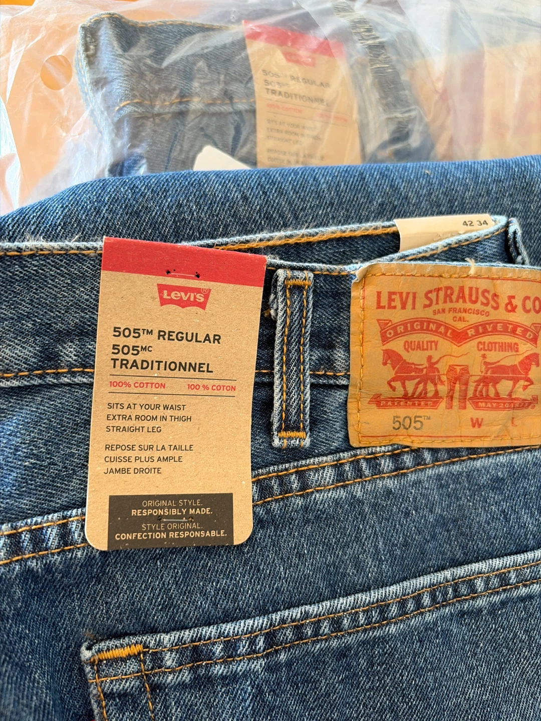 Levi's 505 Regular Fit Straight Leg Jeans - photo 2