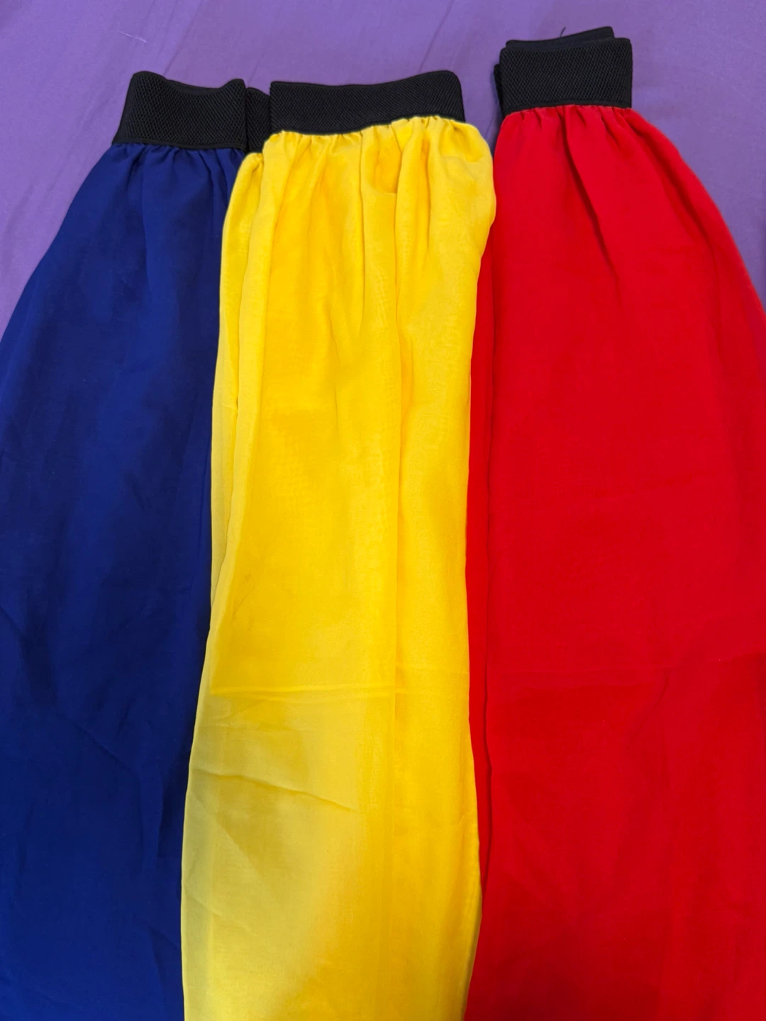 Sheer Maxi Skirts: Blue, Yellow & Red ✨