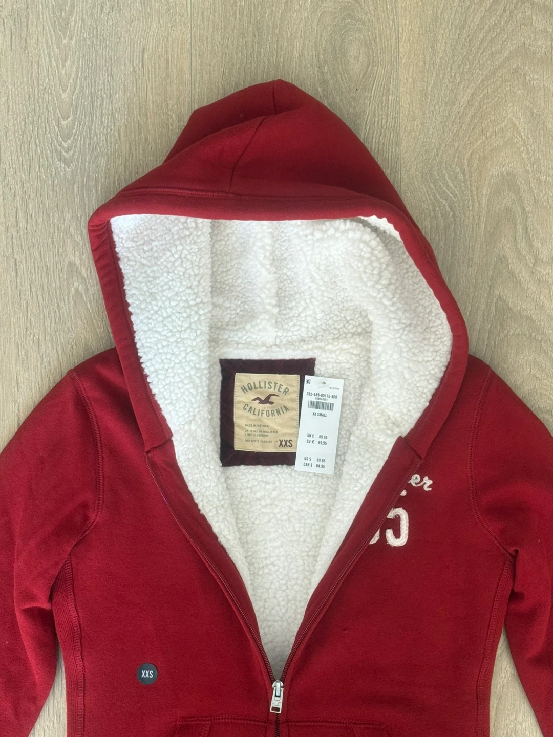 Hollister Sherpa Lined Zip Up Hoodie - photo 3