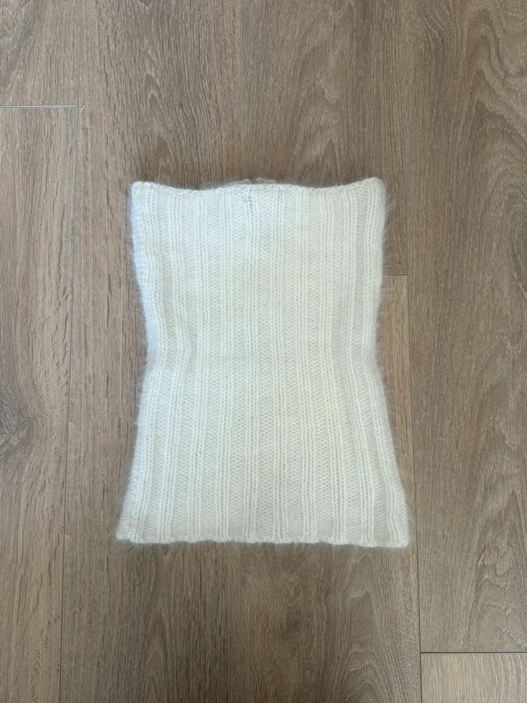 MNG White Knit Zipper Neck Warmer - photo 3