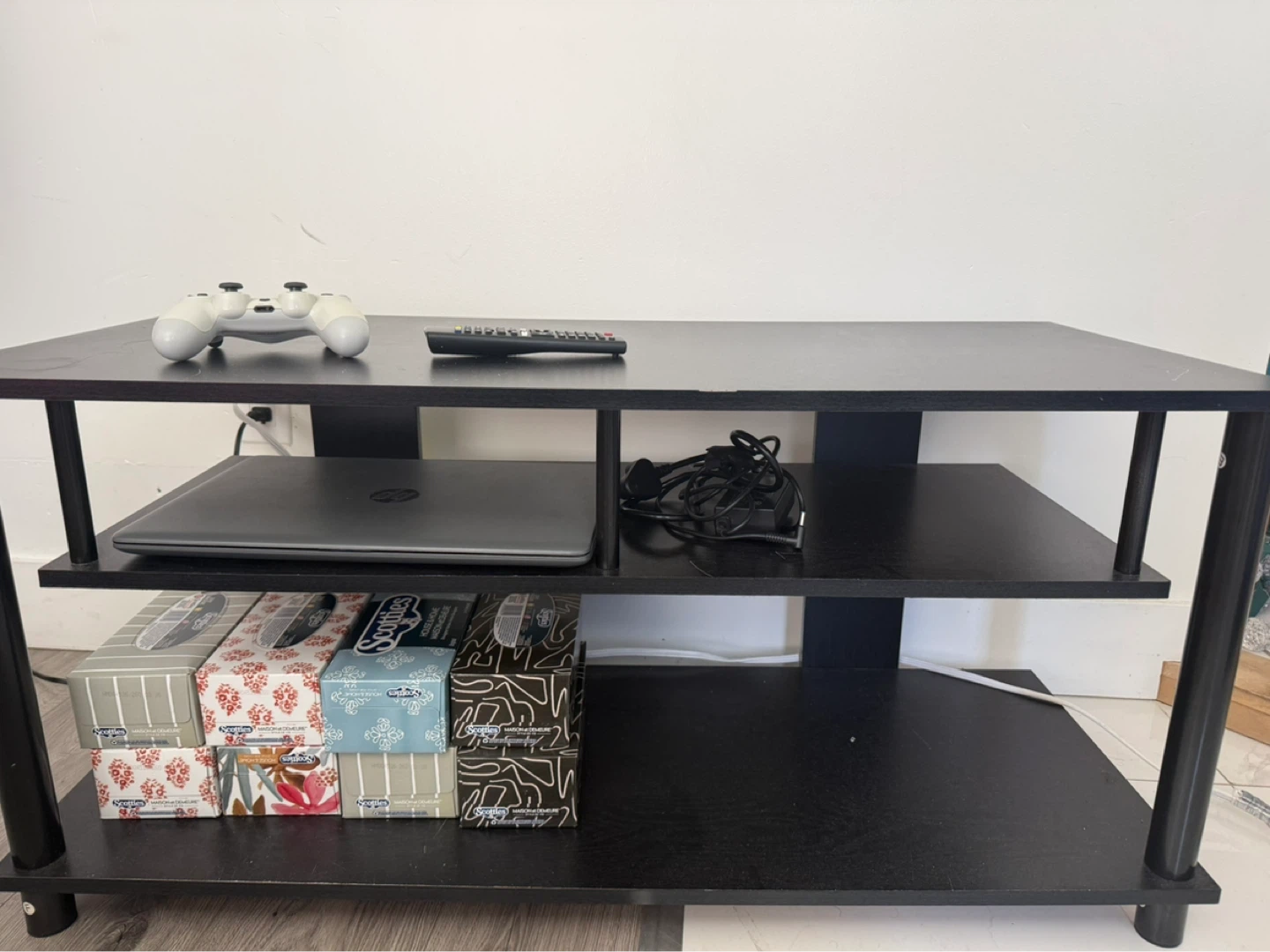 Black 2-Tier Entertainment TV Stand - photo 2