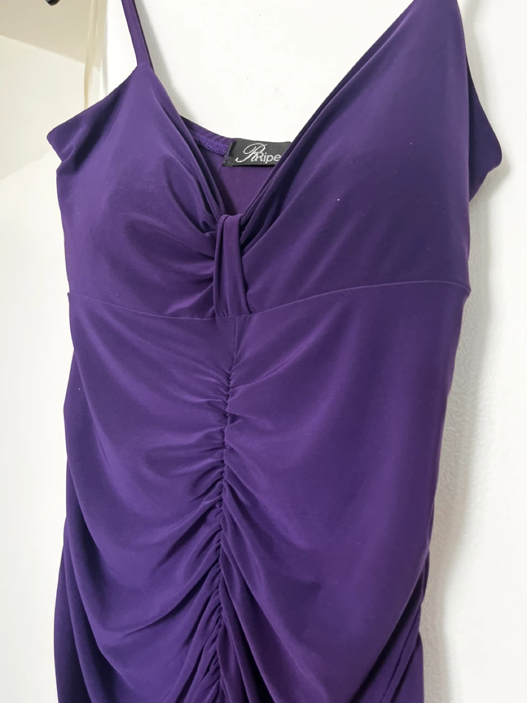 Purple Ripe Ruched mini Dress Size S
