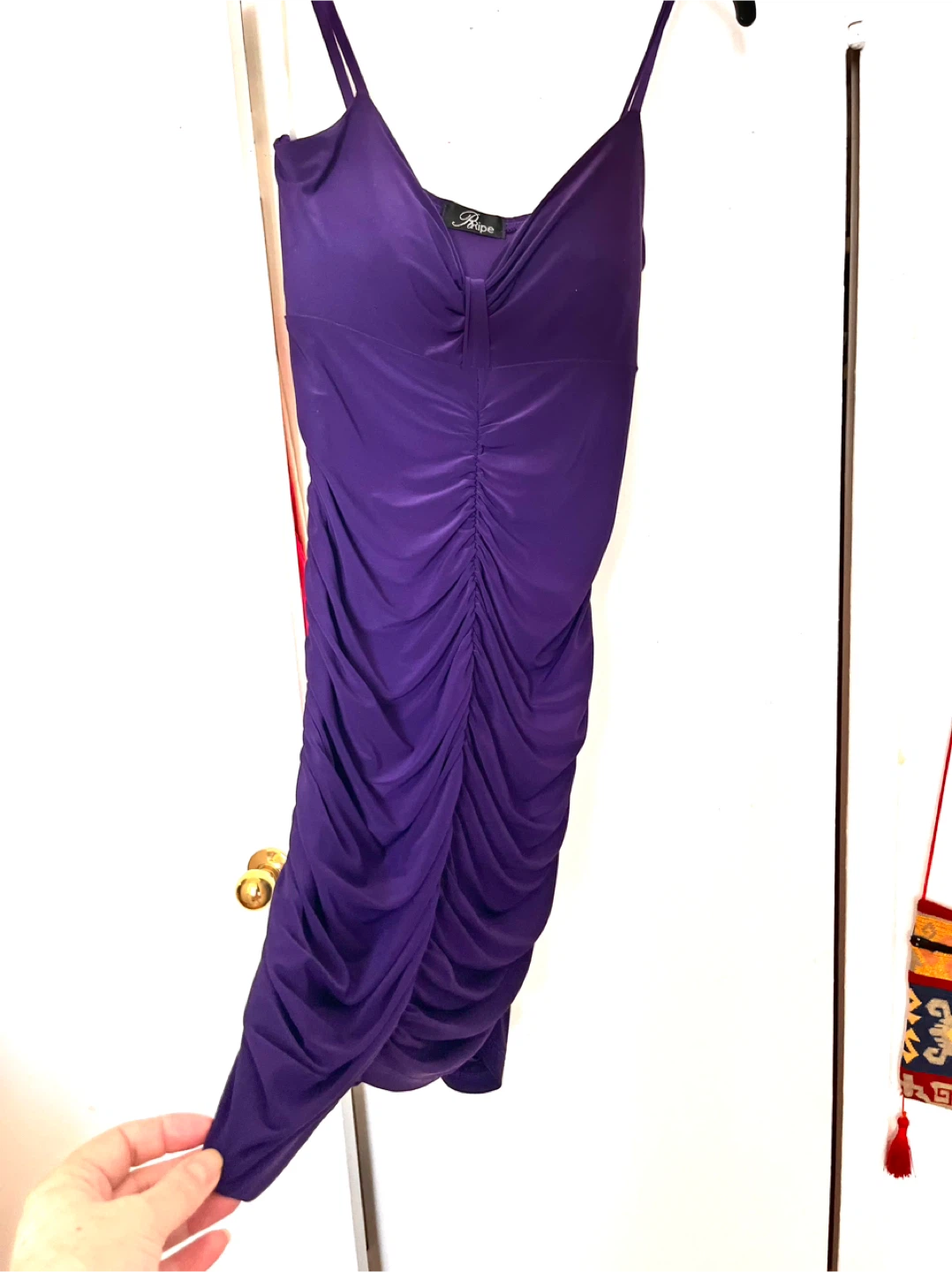 Purple Ripe Ruched mini Dress Size S - photo 4