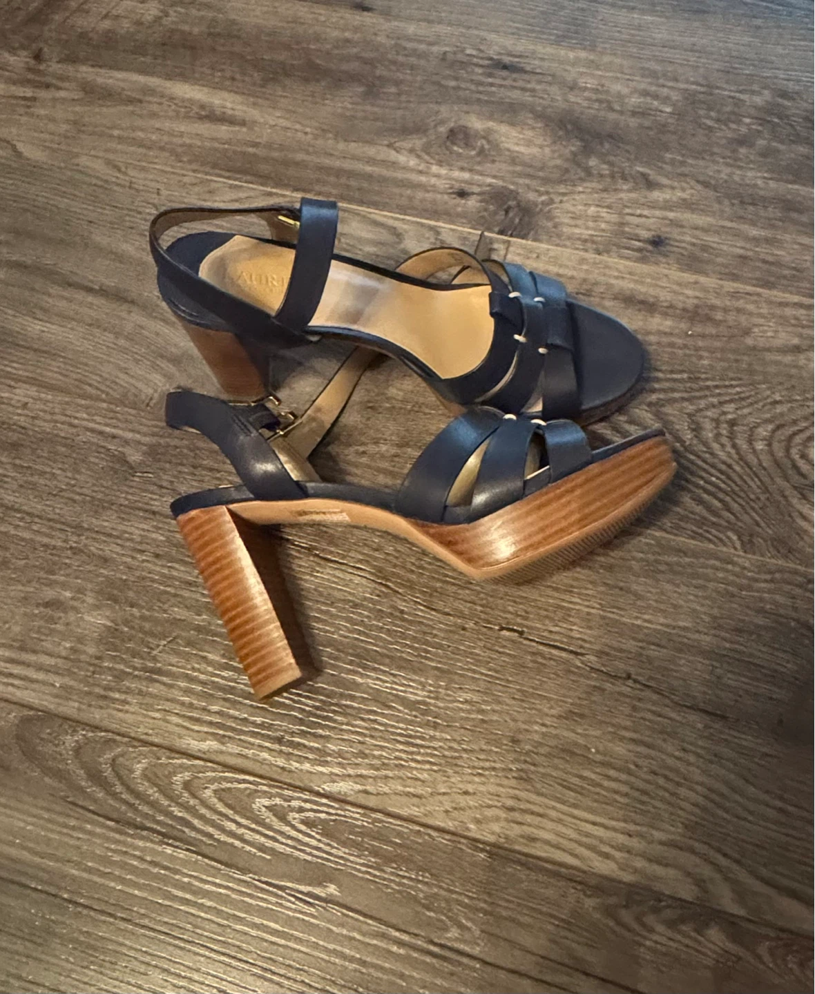 Ralph Lauren Navy Leather l Heels - photo 2