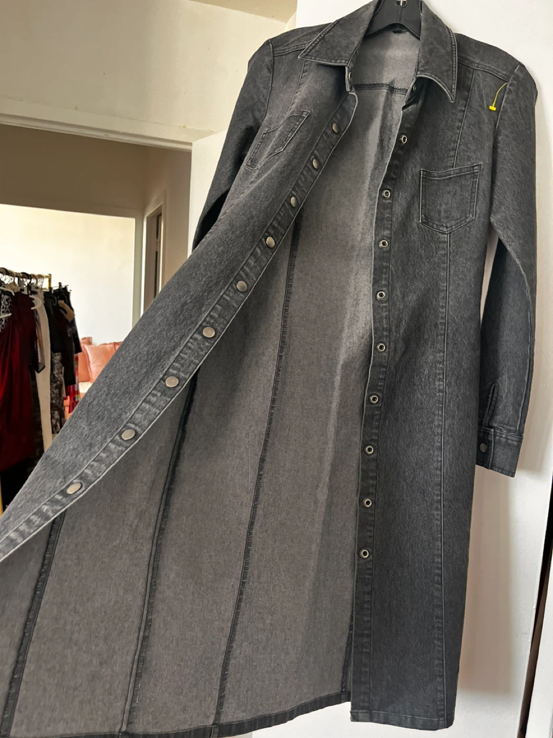 Dark gray Wash stretch Denim  Dress or light coat - photo 3