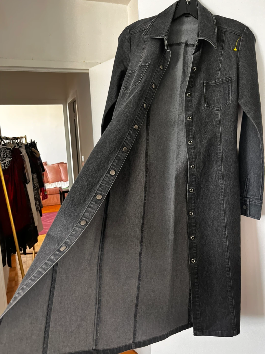 Dark gray Wash stretch Denim  Dress or light coat - photo 4