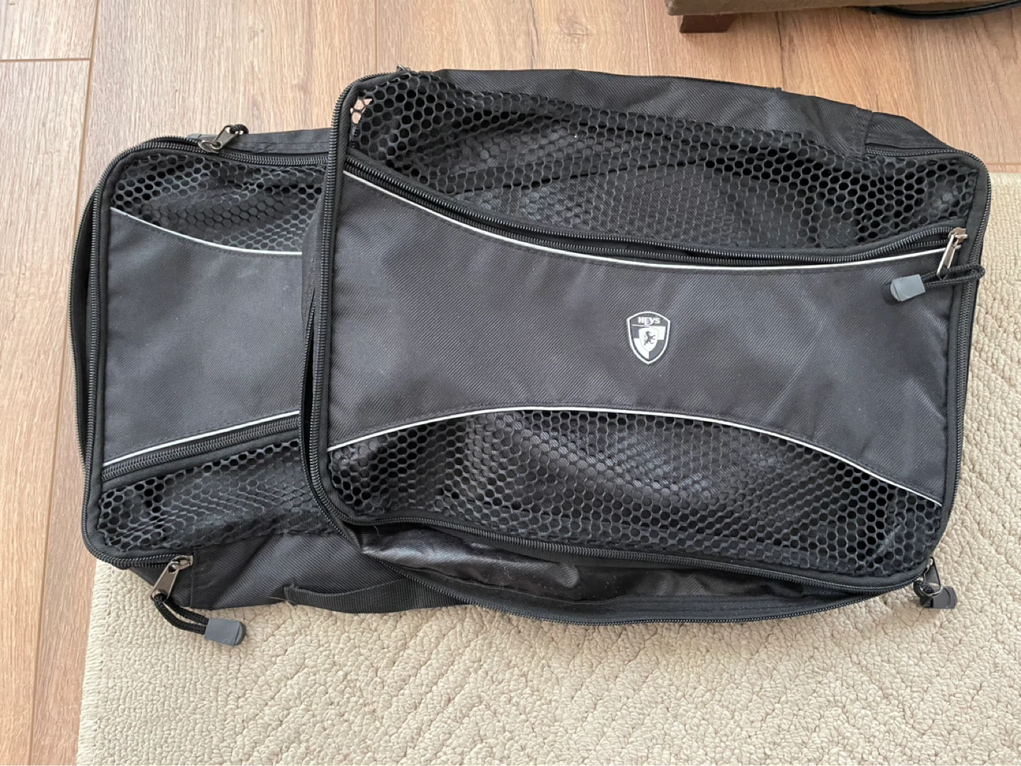 Two IONIX Black Duffel Bags